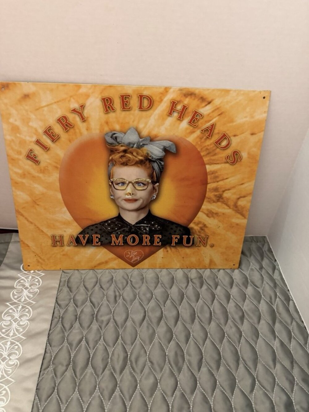 I Love Lucy Vintage Tin Metal Sign Wall Decor